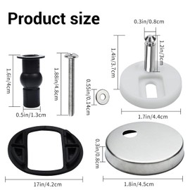 4 Pack Toilet Seat Fittings Fixings | Quick Release Hinges | Universal Compatibility