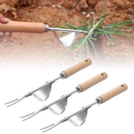 Trukafie Unkrautstecher, 3 Stück Wurzelentferner Unkrautstecher Edelstahl Weed Zubehör Gartengeräte für Garten zum Graben, Umpflanzen, Jäten, Lösen