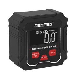 GemRed Digital Level Box， Digital Angle Finder: LCD Level Box with Magnetic Base, Hold & Backlight (3-Button Operation)