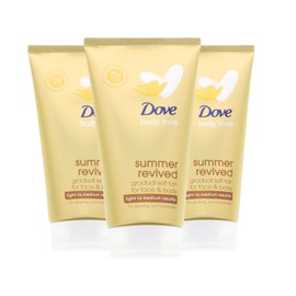 Dove Summer Revived Self-Tanning Lotion for Body Light Medium 75 ml Pack of 3