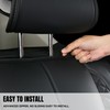CAR PASS Waterproof Leather Back Seat Covers, Nappa PU Leather