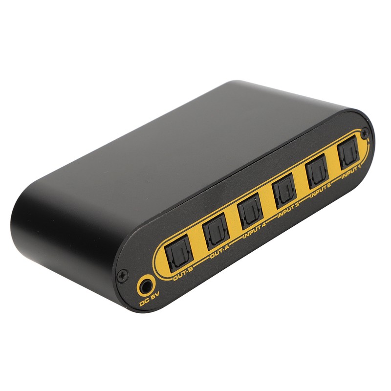 SPDIF Digital Optical Audio Matrix 4x2 Switch Switcher Splitter with