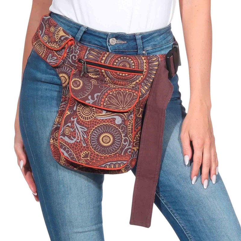 Kunst und Magie Mandala Pattern Double Waist Bag Festival Waist