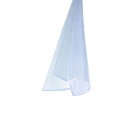 Bagnoxx Shower Seal Sanding Lip Seal 1 m Transparent for 6 mm Glass Thickness Sanding Lip Seal Double Soft Lip