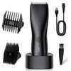 Body Hair Trimmer for Men, Waterproof Wet/Dry Clippers with Standing