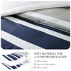 Uniclinens Navy Striped Comforter Set Queen - Fluffy Lightweight Quilted