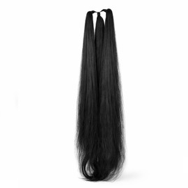Vama Fashion Women's Thick Nylon False Hair Extension, Parandi Artificial Choti Hair For jada kuchulu billalu gantalu set for Women (Black 26 Inches)