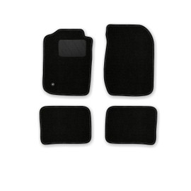 Bär-AfC TY03879 Classic Car Floor Mats for Toyota Corolla E11 1997-2002, Car Mats Needle Fleece Black, Edge Edging Black, Textile Foot Protection, Set of 4