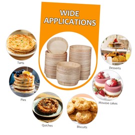 Alipis 100 Pcs Mini and Pie Pans Round Bottom Easy to Use Non-Stick for Baking Home Professional