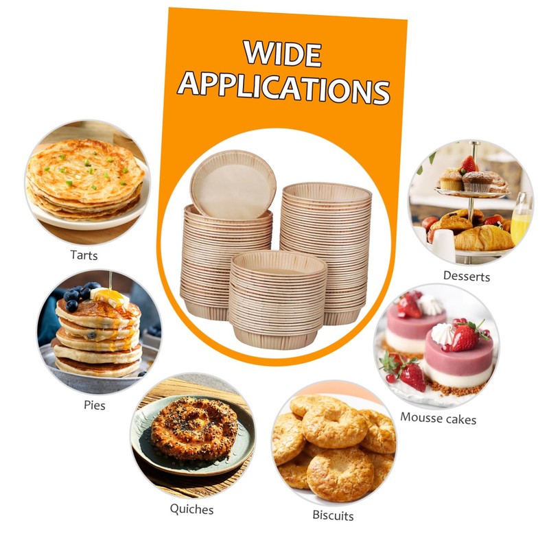 Alipis 100 Pcs Mini and Pie Pans Round Bottom Easy