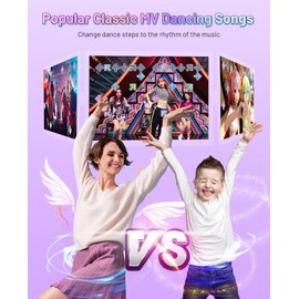 HAPHOM Dance Mat for Girls Boys - Wireless Dance Pad for TV with Camera, Plug and Play Double User Dance Mat Game, Danceing Mat for Family Games, Christmas and Birthday Gift Toys for Kids and Adults