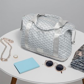 TINYAT Expandable Travel Duffle Bag Foldable Personal Item Travel Bag 32L Gym Bag for Women Weekender Carry On Overnight Tote