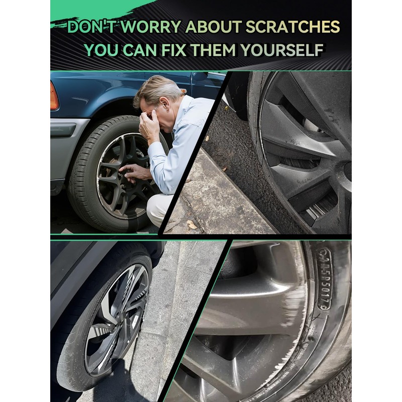 Cardiality Gloss Black Rim Touch Up Paint for Honda,Wheel Scratch