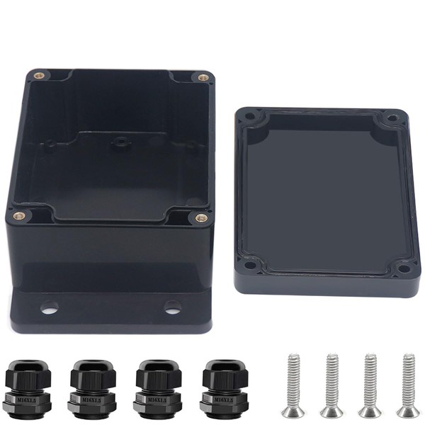 Otdorpatio Project Box ABS Black Electrical Boxes IP67 Outdoor Waterproof