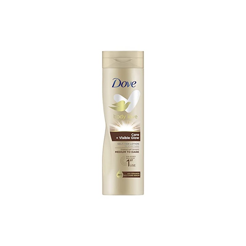 Dove lotion 250ml visible glow dark, White