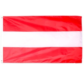 Eurovision Austria Flag Fancy Dress Decoration - Austrian Large Flag with Grommets Approx 5 Ft x 3 Ft - Football, Rugby - Sporting Events, Street Parties, Festivals and Celebrations