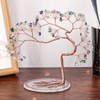 rockcloud Fluorite Crystal Money Tree with Agate Slice Base, Lucky
