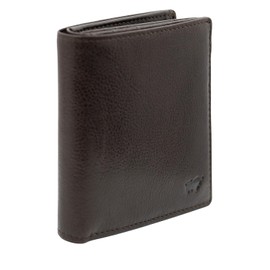 BRAUN BÜFFEL - Carré Arezzo Men's RFID Wallet - 8 Card Slots Made of Genuine Cowhide Leather Simple Design - Elegant Brown, brown, rfid wallet