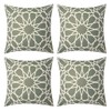 Red Rainbow 4 Pack Waterproof Garden Cushion Covers Geometric Moorish