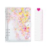 Chris.W A5 6-Ring Binder Planner Cover PVC Notebook Cover Glitter