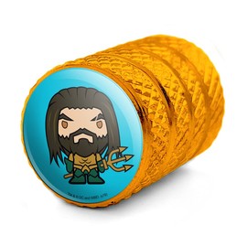 Aquaman Movie Cute Chibi Character Motorcycle Bicycle Bike Tire Rim Wheel Aluminum Valve Stem Caps