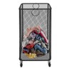 Laundry Basket with Wheels,Square Rolling Laundry Basket,Hollow Mesh Laundry Hamper