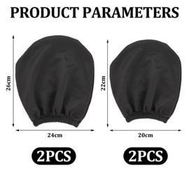 Xorim 4 Pcs of Headrest Covers for Cars, Car Headrest Cover, Including Front and Rear Rows, Wear-Resistant and Dirt-Resistant, Widely Applicable to Various Models (Black)