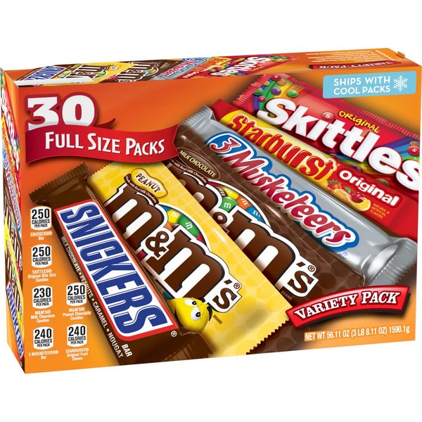 MARS M&M'S, SNICKERS, 3 MUSKETEERS, SKITTLES & STARBURST Variety Pack