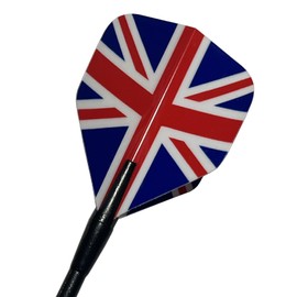 Satargo Steel Darts Set with Union Jack Flights, 16g, 6-Pack, Beginner's Kit