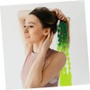 Healeved 2pcs Green Hair Extensions Bubble Ponytail Wig Braided Ponytail