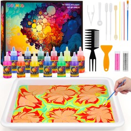 GOLMUD Water Marbling Paint Kit for Kids, Art and Craft Kits for Girls and Boys,Paint Craft Kits Creative Toys Birthday Gift for Kids 6 7 8 9 10 11 12 Year Old