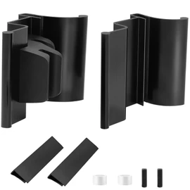 RV Shower Door Handle Assembly with Set Screw - Black