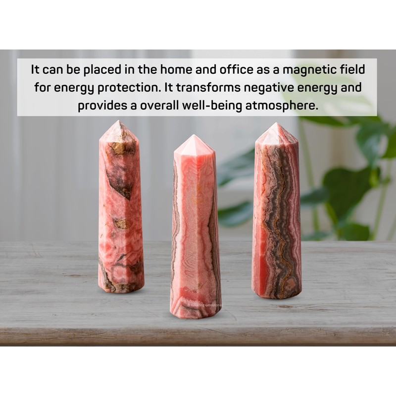 Amazing Gemstone Amazing Gemstone Rhodochrosite Crystal Towers ~ Natural Healing