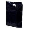 Black Plastic Carrier Bags - 38cm x 46cm + 7cm