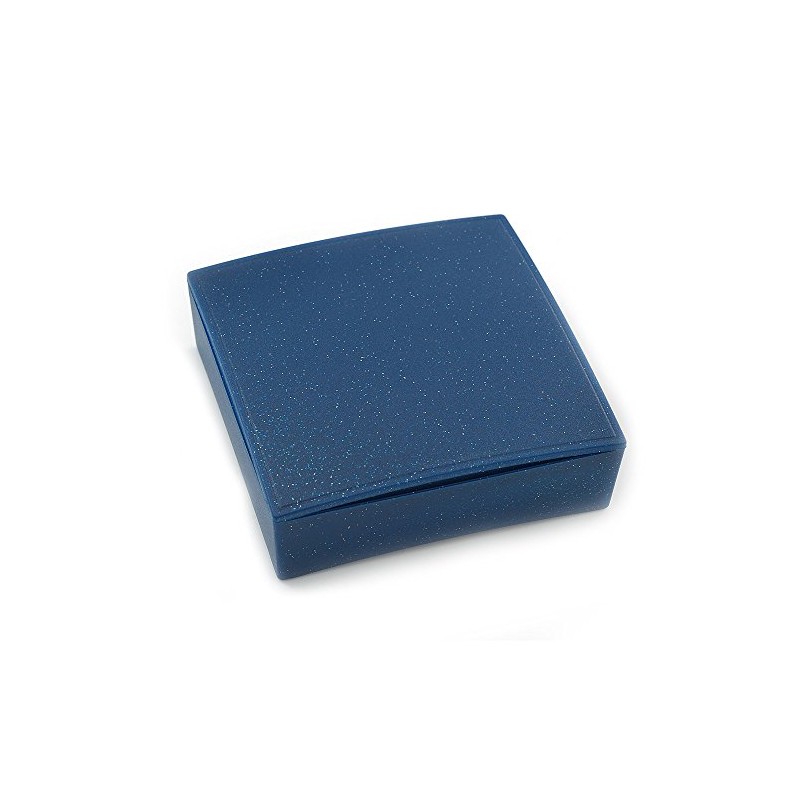 Avalaya Plastic Jewellery Box – Blue Gift Case for Earrings,
