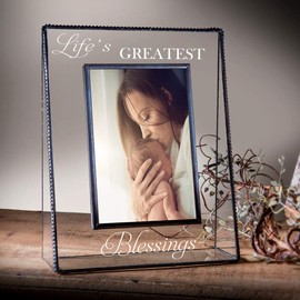 J Devlin Pic 319 Clear Photo Frame Engraved Life's Greatest Blessings Series (4x6 Vertical)