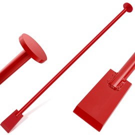 Leriton 48 Inch Tamping and Digging Bar Steel Bars Post Hole Digger Tamping Bar (Red)