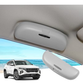GAFAT Compatible with Hyundai Tucson NX4 Facelift 2021-2024 2025 Sunglasses Holder Glasses Case, Tucson 2024 Storage Box Organiser, Tucson NX4 Accessories [Passenger Side Only] (Grey)