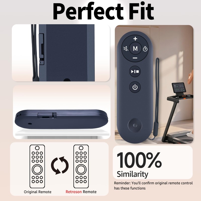RETROSUN Replacement Remote Control for TODO TD-1CR Under Desk Treadmill,
