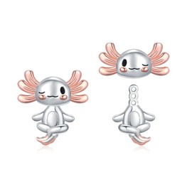Lypic Axolotl Earrings Stud 925 Sterling Sliver Axolotl Earrings Axolotl Jewelry for Women Axolotl Lovers