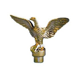 Eder Flag Eagle Top Ornament Plastic Brass Plate for A 3/4 Inch Diameter Pole