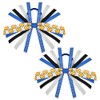 2Pcs Softball Hair Ties Blue Cheer Hair Accessories for Girls