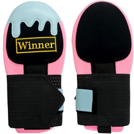 Baseball Sliding Mitt Universal Right or Left Hand, Baseball Sliding Glove with Adjustable Wrist Compression Strap (Blue+Pink)