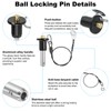 PATIKIL Quick Release Pin 5/16" x 0.79", Ball Locking Pin