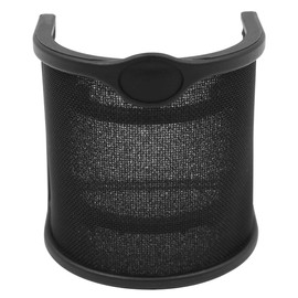 ANCLLO Microphone Pop Filter, Metal Mesh Microphone Cover and Foam Layer, Handheld Microphone Windshield, Windshield Mount for Vocal Recording, Black