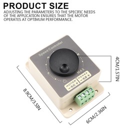 UPIQNG Speed Controller DC 10-60V 10A/20A PWM Governor 5%-100% Speed Regulator Waterproof Case