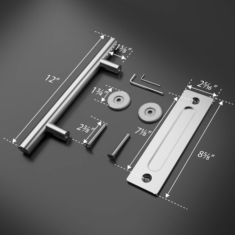 SMARTSTANDARD 12" Barn Door Handles,Sliding Barn Door Pull Handle Stainless