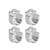 uxcell 4pcs Zinc Alloy Wardrobe Closet Rod Bracket, Shower Curtain