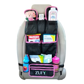 Zufy Backseat Car Organizer |Best Baby Travel Accessories for Kids Toy Storage Ideas|Free Travel Gifts|Available in Blue and Pink