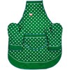 Polish Pottery 29-inch Apron with 2 Mitts Set (Green Theme)